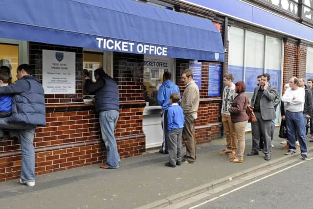 Pompey's ticket office cannot do business because of a BT fault
