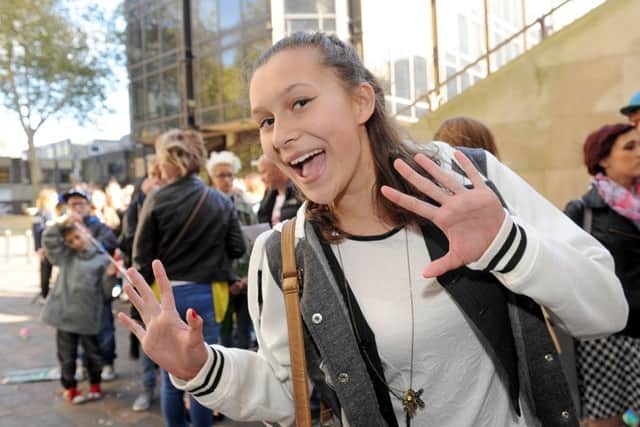 Jasmine Douglas (15) from Poole, waiting in line for her audition at Portsmouth Guildhall in 2014.
Picture: Sarah Standing (143016-3165)