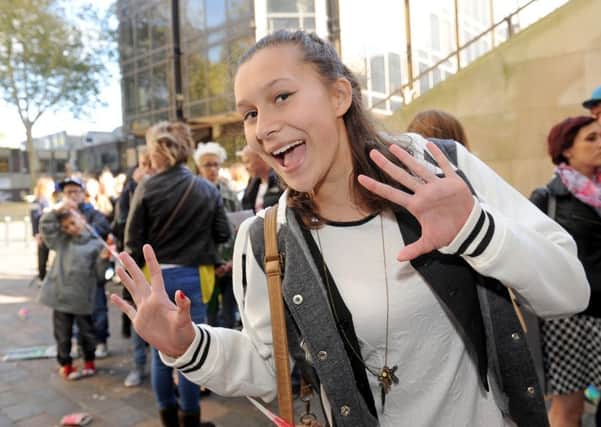 Jasmine Douglas (15) from Poole, waiting in line for her audition at Portsmouth Guildhall in 2014.

Picture: Sarah Standing (143016-3165)