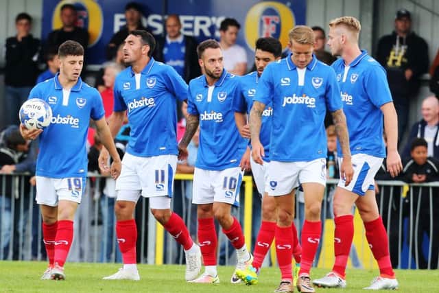 Pompey are back in action  today against Sutton United Picture: Joe Pepler