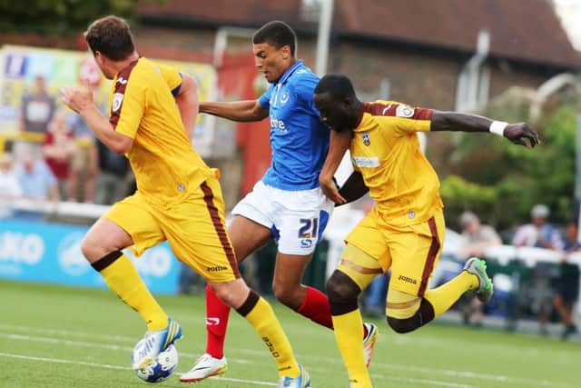 Christian Oxlade-Chamberlain was on the mark for Pompey Picture: Joe Pepler