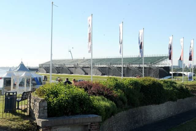 The America's Cup World Series grandstand Picture: Sarah Standing (160945-6739)