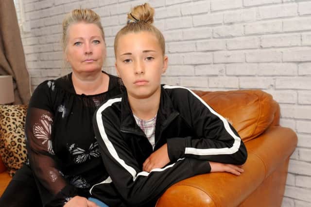 Karen Knight and daughter Hannah, 11