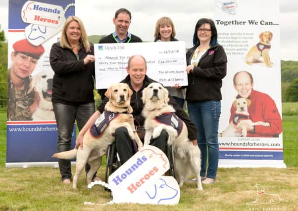 Pets at Homes Groom Room has given more than Â£35,000 to support two Hounds for Heroes trainee assistance dogs