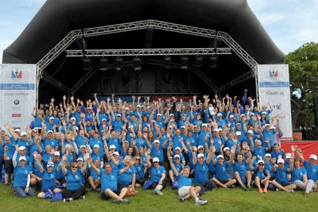 America's Cup Wavemakers Volunteers gather before the event starts. Picture: Paul Jacobs (160164-9) PPP-160721-101917006