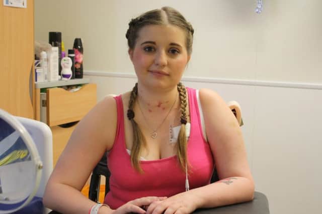 Charlotte Grace, 22, from Fareham, suffered a stroke and is thanking the team of doctors and nurses at QA Hospital for their care