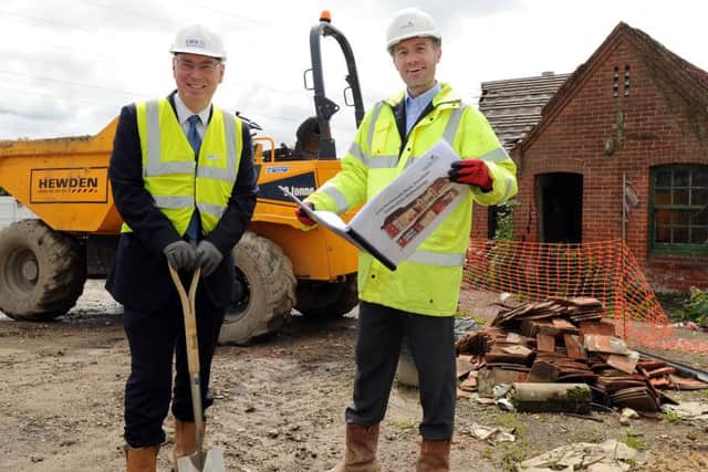Care UK construction project manager Justin Daley, left, and Castleoak Care Partnerships quantity surveyor James Minchin Picture: Malcolm Wells