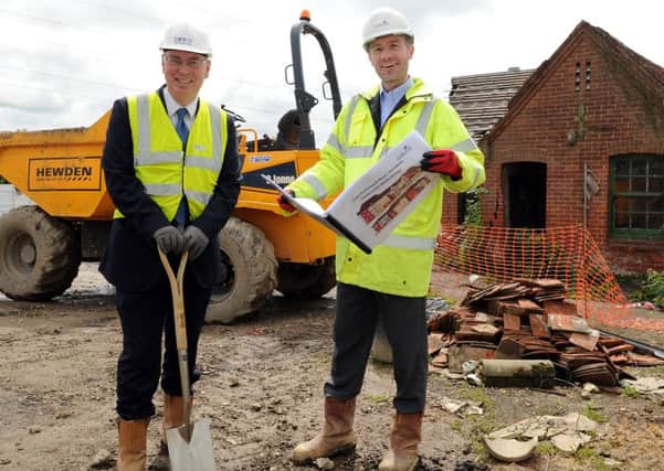 Care UK construction project manager Justin Daley, left, and Castleoak Care Partnerships quantity surveyor James Minchin Picture: Malcolm Wells