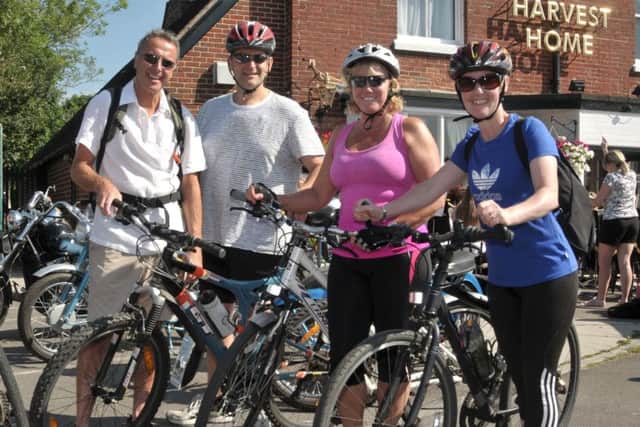 From left, Glenn Crooks, Nick Milburn, Denise Paice and Lisa Milburn, from Denmead Picture: Mick Young (160790-06)