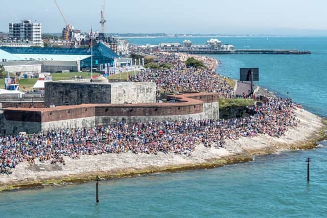Crowds pack Southsea seafront on Saturday for the  America's Cup World Series Picture: ACEA 2016 / Ricardo Pinto