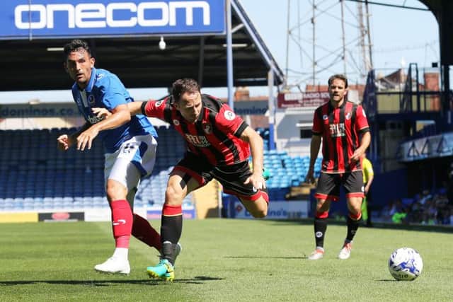 Gary Roberts opened the scoring for Pompey against Bournemouth. Picture: Joe Pepler