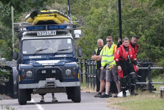 Search teams look for Michael Stratton in Gosport yesterday
Picture: Jason Kay/Uknip