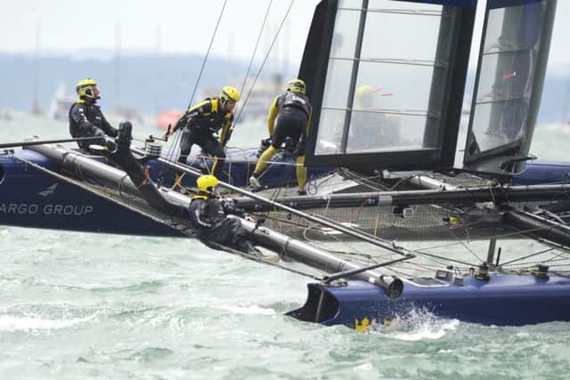 Artemis Racing at speed Picture: Malcolm Wells (160724-3769)