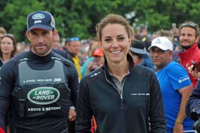Sir Ben Ainslie escorts The Duchess of Cambridge
Picture Ian Hargreaves (160987-13)