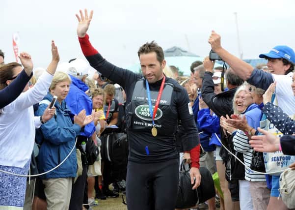Crowds eager to meet Sir Ben Ainslie as he left the awards ceremony. 

Picture: Malcolm Wells (160724-4213)
