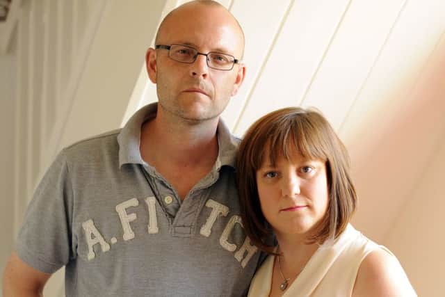 Amy Callaway and her fiance George Bridle