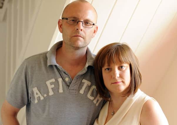 Amy Callaway and her fiance George Bridle