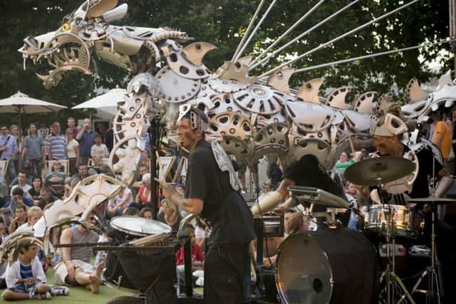 The 25ft-long dragon, from Dragon Heart Beats, which will be appearing at Victorious.