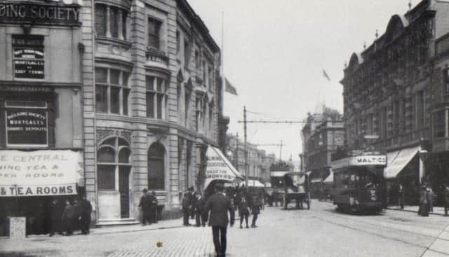 The junction of Commercial Road and Edinburgh Road, pre-1936 but perhaps as early as the 1920s