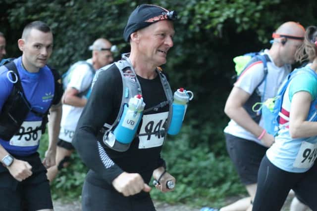 Tony Conway in the early stages of the midnight marathon. Picture: David Brawn