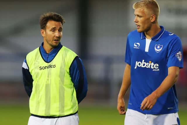 Matt Tubbs, left, with Jayden Stockley