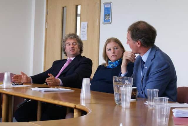 Council leaders Jonathan Bacon, Donna Jones and Simon Letts