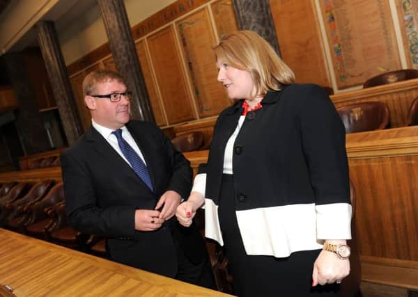City council boss Donna Jones with the last minister for Portsmouth, Mark Francois   PHOTO: Sarah Standing