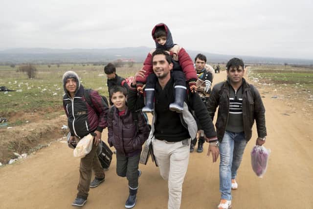 Refugees on the Macedonia-Serbia border