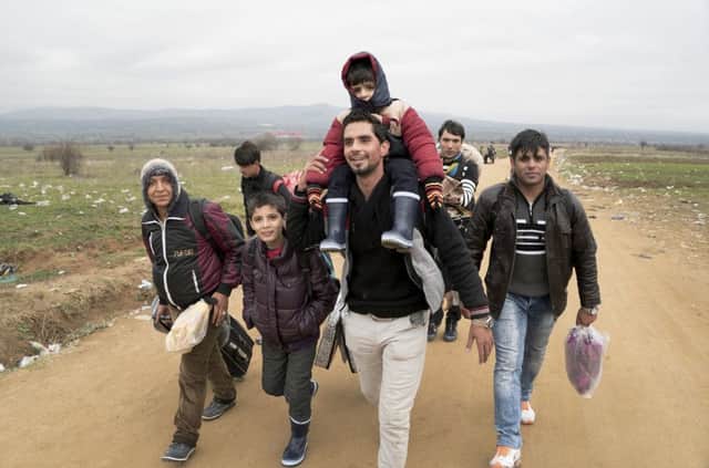 Refugees on the Macedonia-Serbia border