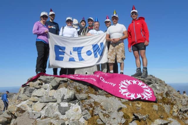 Staff from Eaton Ltd completed the Three Peaks Challenge to raise cash for QA Hospital