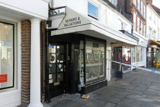 Break-in Lowery Jewellers, North Street, Chichester.