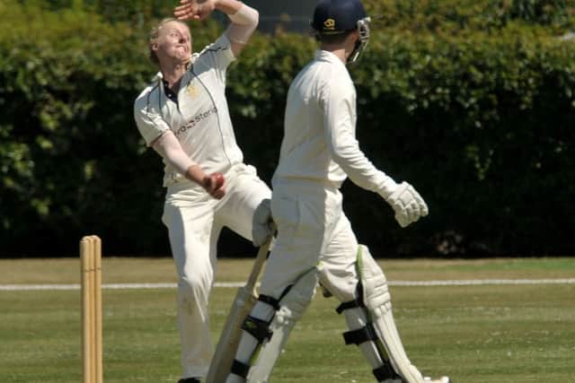 Matt Rogers bowling for US last weekend. Picture: Mick Young