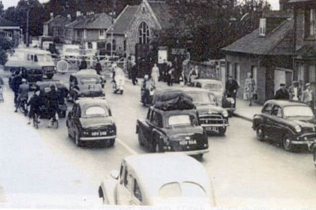 Bedhampton Crossing sixty years ago but very busy, even then