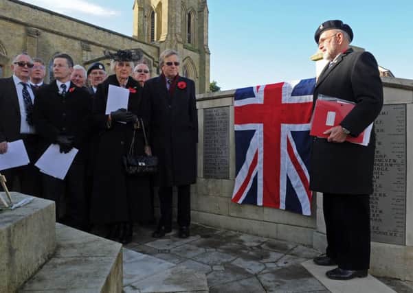 Veterans at a remembrance service at Holy Trinity Church in Fareham  in 2014