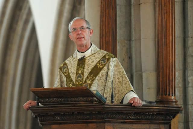 The Archbishop of Canterbury, The Most Reverend Justin Welby, at Portsmouth Cathedral