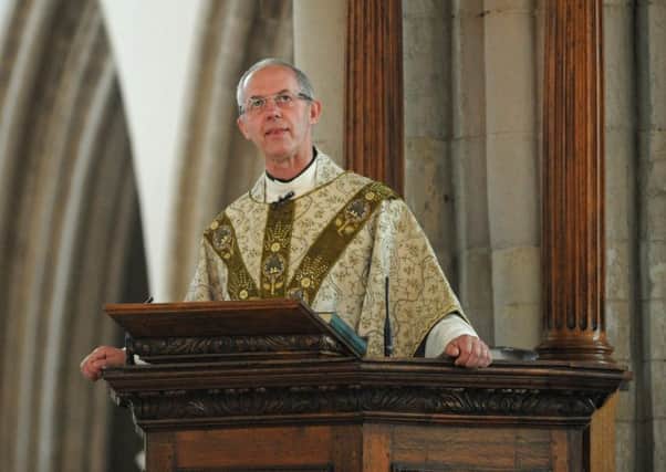 The Archbishop of Canterbury, The Most Reverend Justin Welby, at Portsmouth Cathedral