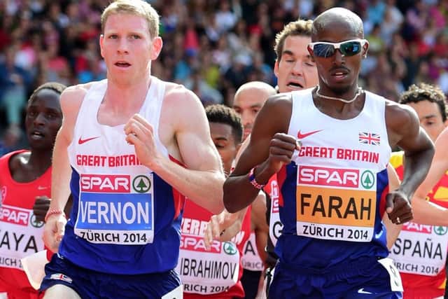 Andy Vernon, left, will represent Team GB in the 10,000m at the Rio 2016 Olympics this month