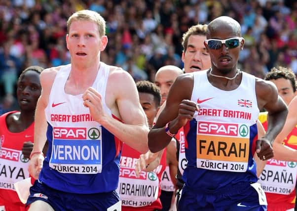 Andy Vernon, left, will represent Team GB in the 10,000m at the Rio 2016 Olympics this month