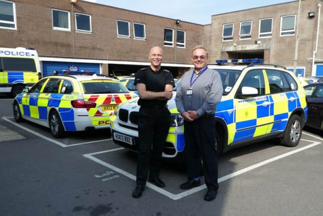 Cllr John Perry with Inspector Steve Wakeford
