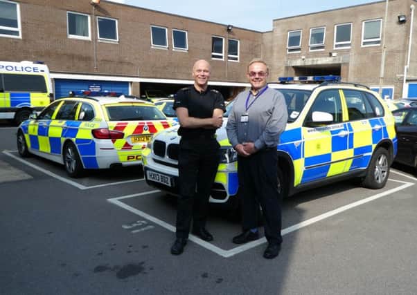 Cllr John Perry with Inspector Steve Wakeford