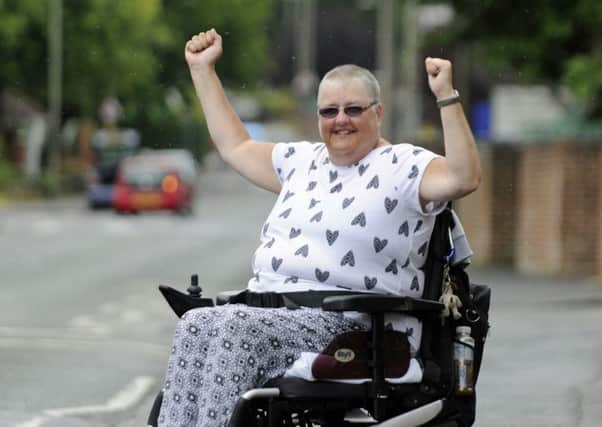 Pauline Nolan is happy to get finally get her wheelchair fixed