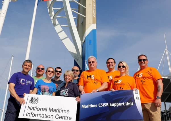 Charity Abseil down Spinnaker Tower

), a team of 10 personnel from the National Maritime Information Centre and the Maritime C5ISR Support Unit abseiled the 190 meters of Portsmouths Spinnaker Tower.

The challenge was to raise awareness and funds for the MS Society (Portsmouth Branch)
Picture: L(Phot) Dave Jenkins