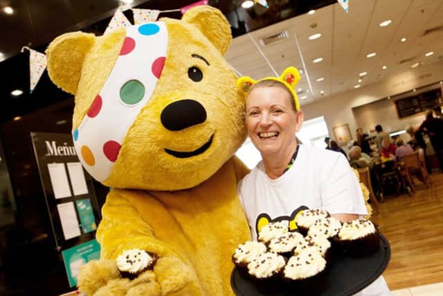 Debenhams in Portsmouth kicks off its Children in Need fundraising
with Pudsey and Sandra Smith Picture: Patrick Olner