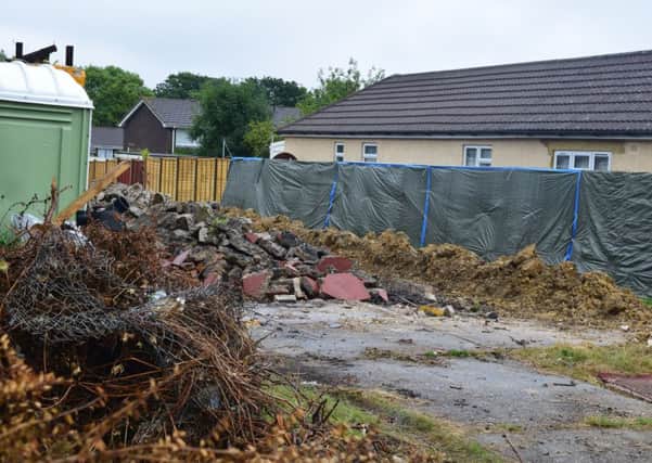 Demolition taking place
 at Hill Park Baptist Church in Fareham
