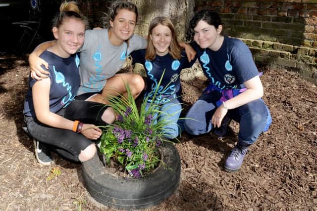 From left, Ellen Humpleby, 16, Izzy Sambles, 16, Grace McCormick, 16 and Megan Hanson, 16 at Oakland Graneg care home
Picture: Sarah Standing (161123-752)