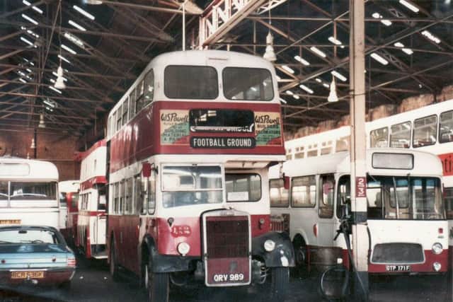 FOOTBALL SPECIAL North End bus depot shortly before its closure nearly 35 years ago