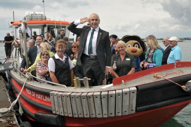 Wayne Sleep salutes the relaunch of the Hayling Ferry