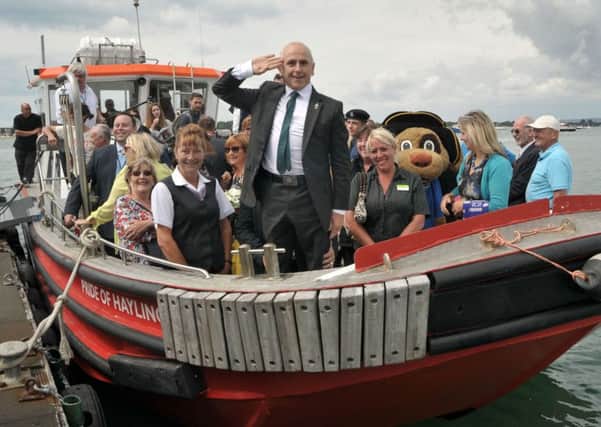 Wayne Sleep salutes the relaunch of the Hayling Ferry