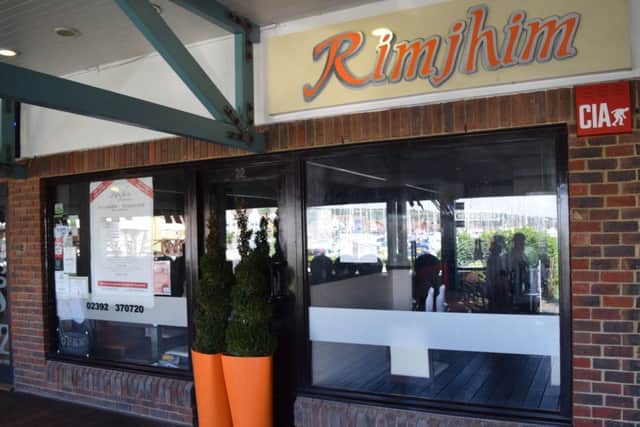 Rimjhim indian restaurant in Boardwalk, Port Solent has been shut by health inspectors PPP-160608-144932001