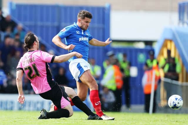 Pompey midfielder Gareth Evans Picture: Joe Pepler
